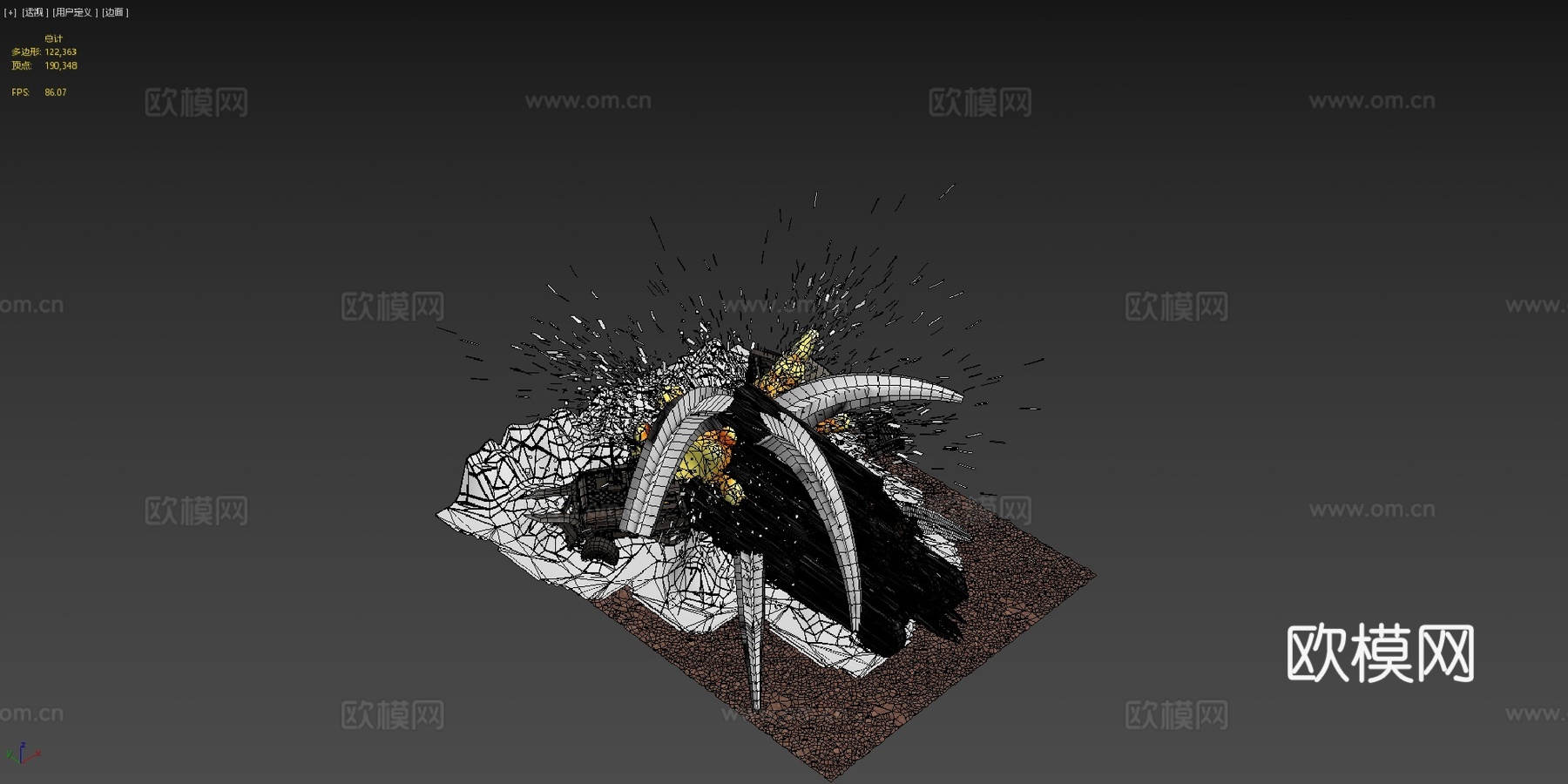 交叉火力-狂猎3d模型下载（渲染图4）