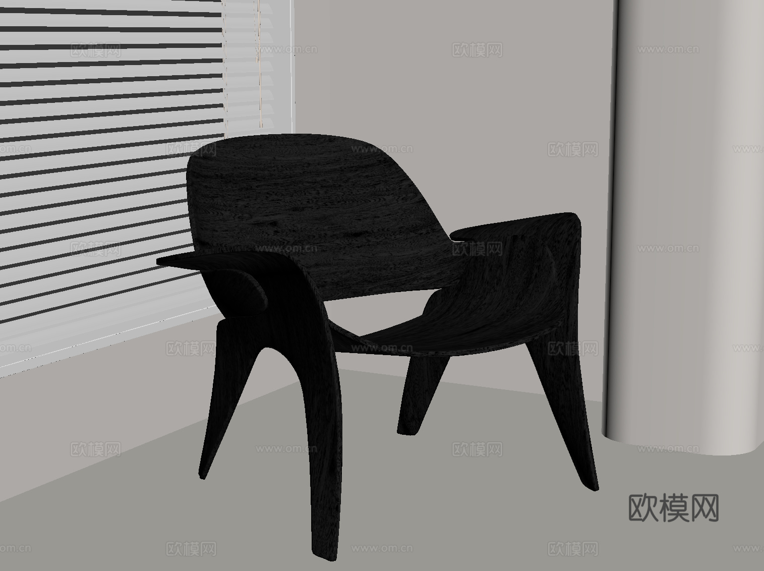 现代意式餐椅 单椅 椅子su模型