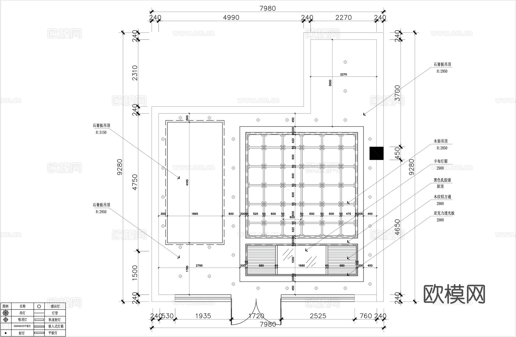 包子铺装修施工图cad施工图