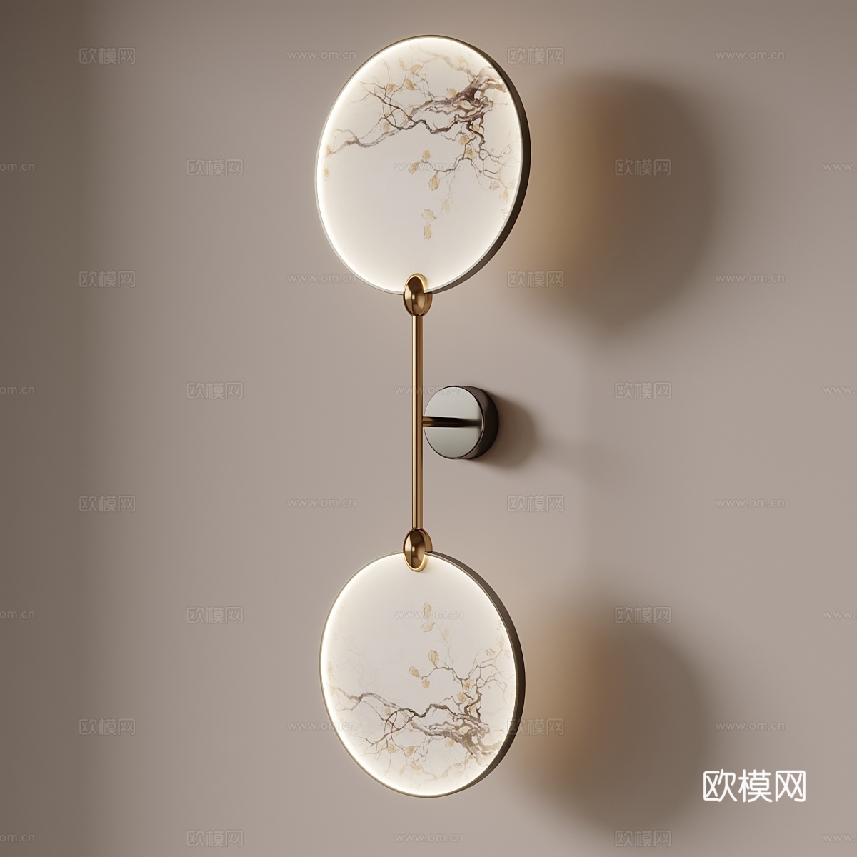 新中式壁灯su模型