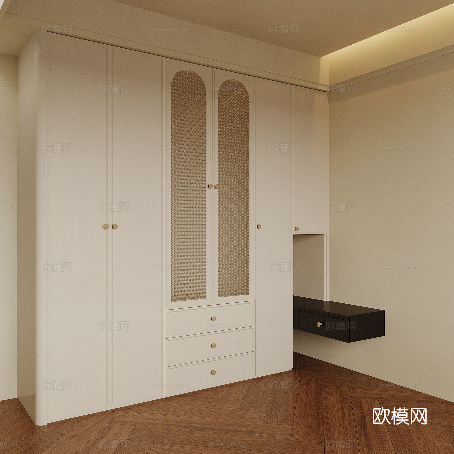 法式衣柜su模型