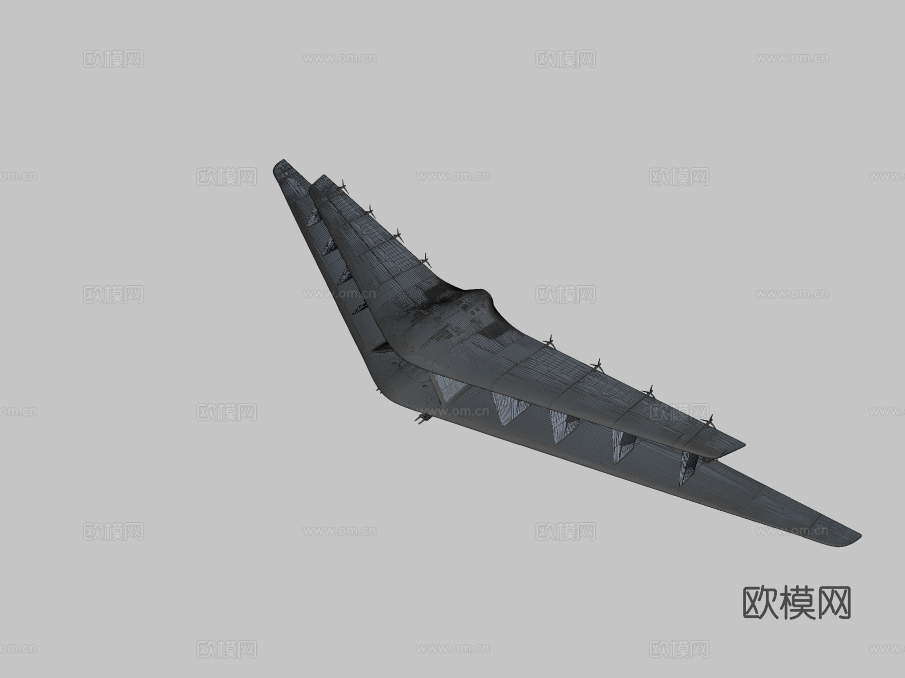 泪滴系外行星飞机3d模型下载（渲染图2）