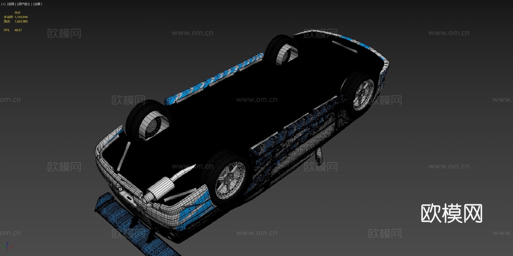 保罗·沃克GTR R34来自速度与激情23d模型下载（渲染图4）