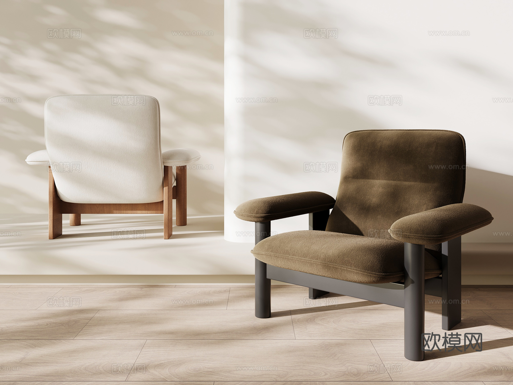 现代休闲椅 单人沙发su模型