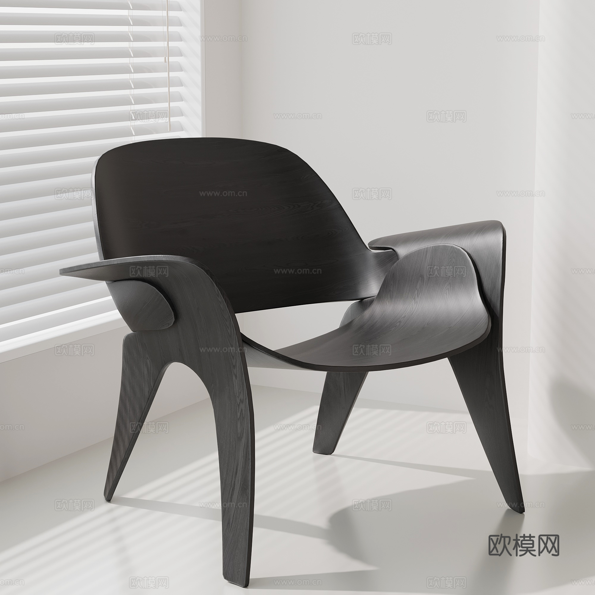 现代意式餐椅 单椅 椅子su模型
