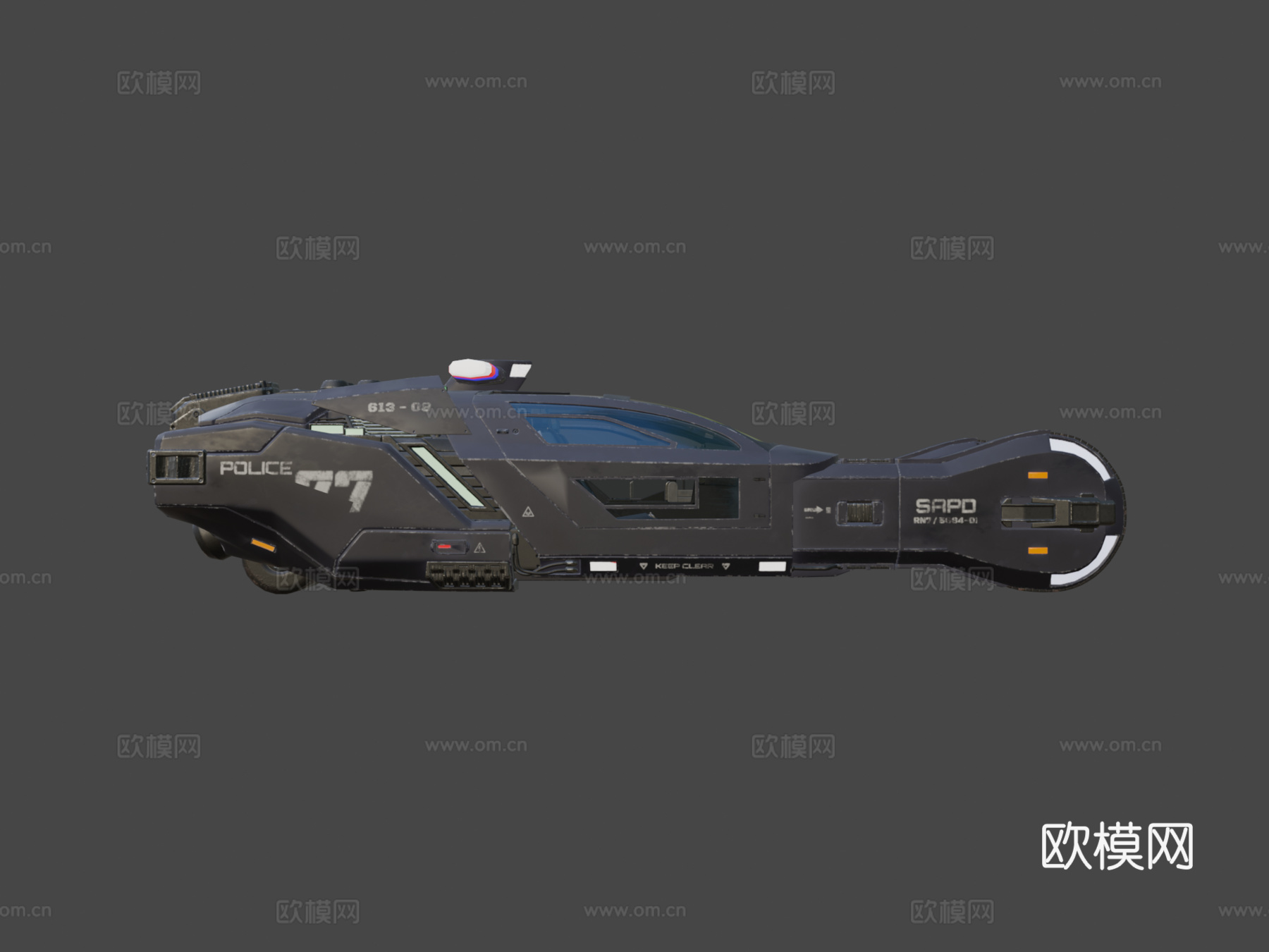 银翼杀手警察飞旋车3d模型下载（渲染图5）