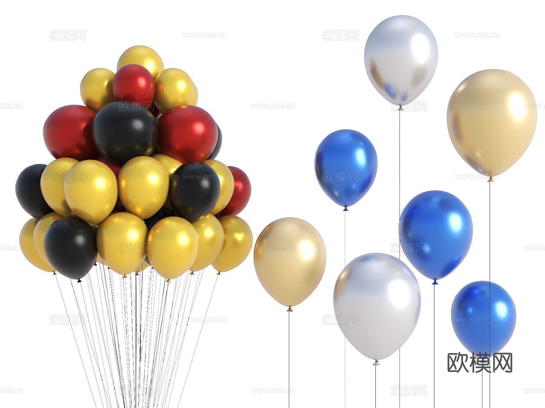 气球 气球装饰 美陈气球 现代气球su模型