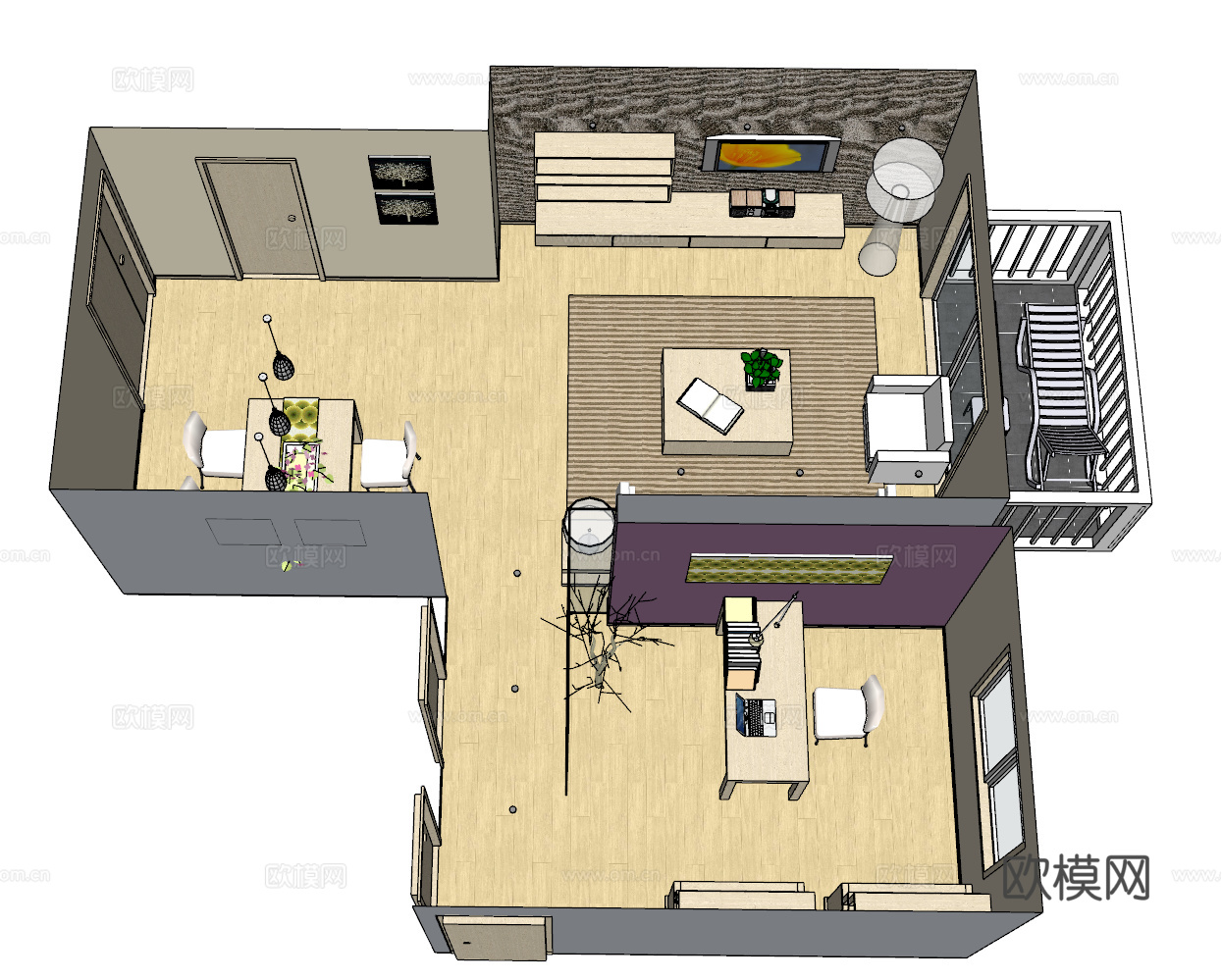 家装 家装方案 室内设计 模型su模型