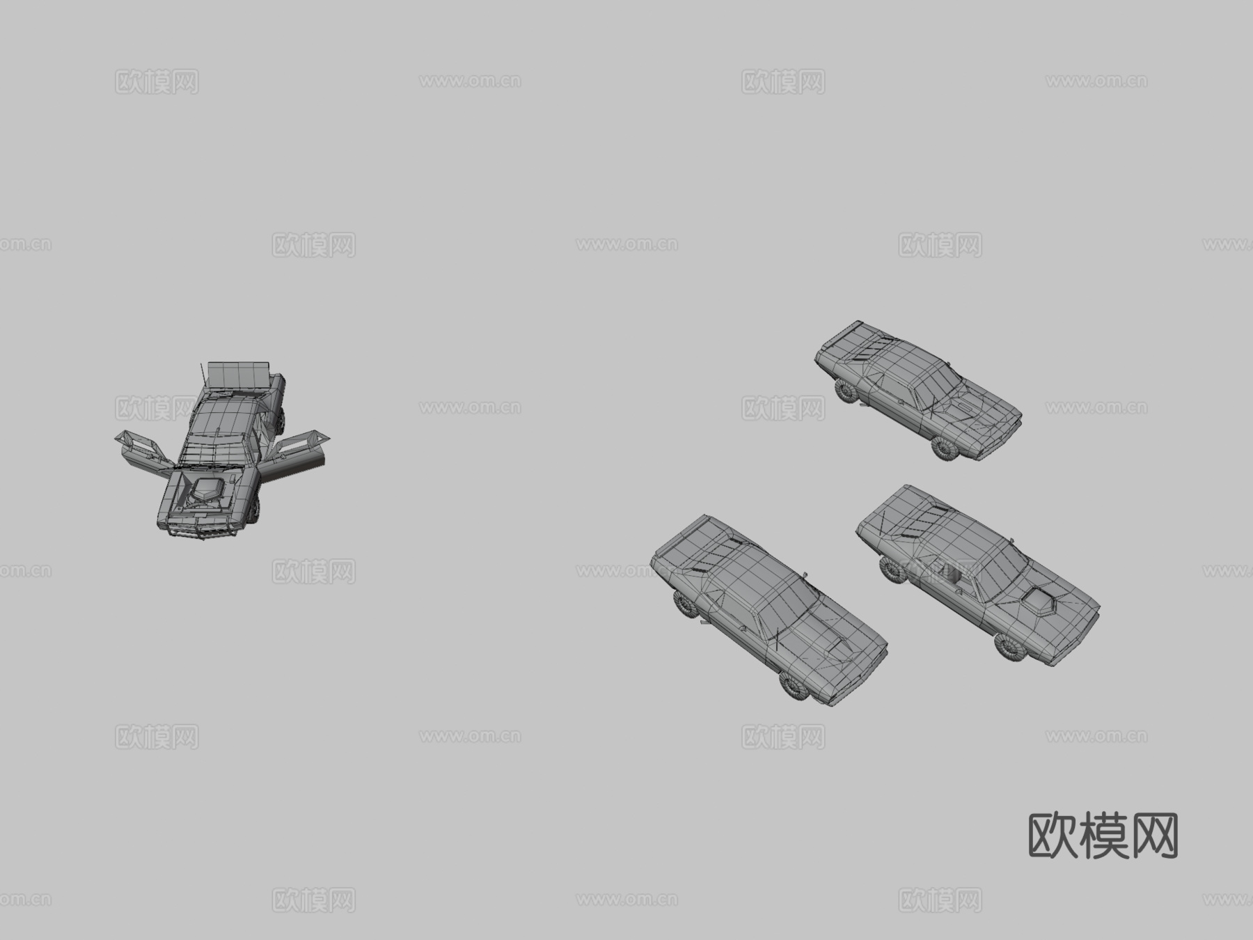 '70普利茅斯梭鱼3d模型下载（渲染图3）