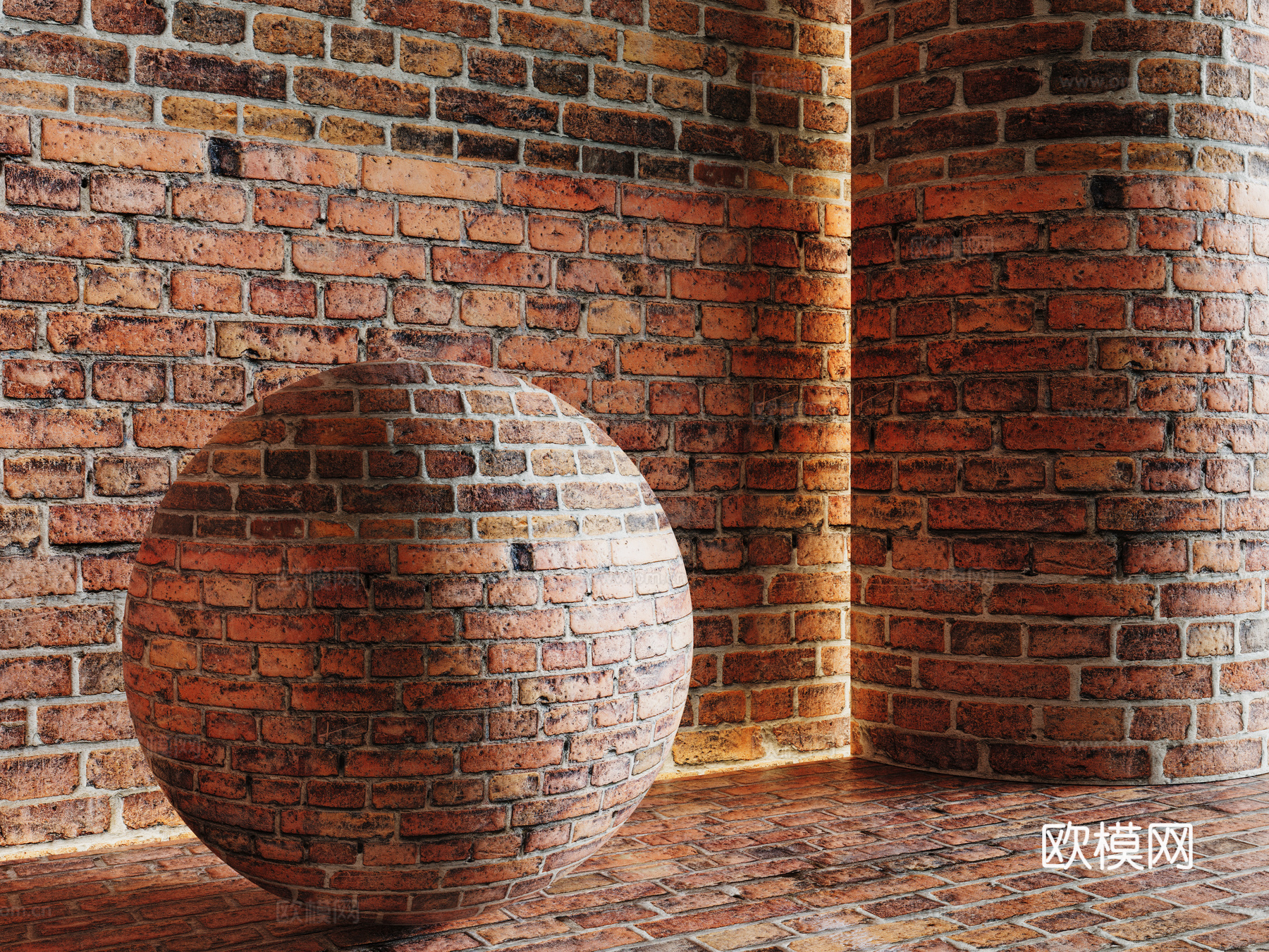 现代砖墙 红砖墙 仿古砖墙 文化砖墙 工业砖墙su模型