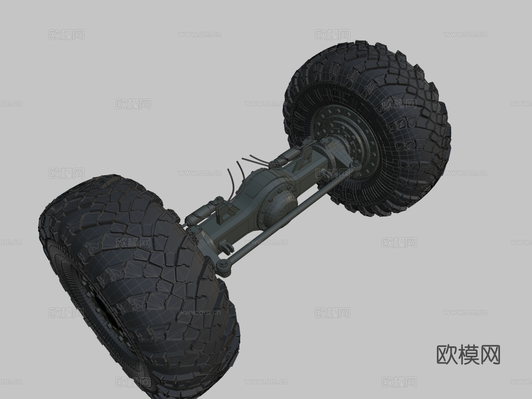 军用悬挂系统3d模型下载（渲染图2）