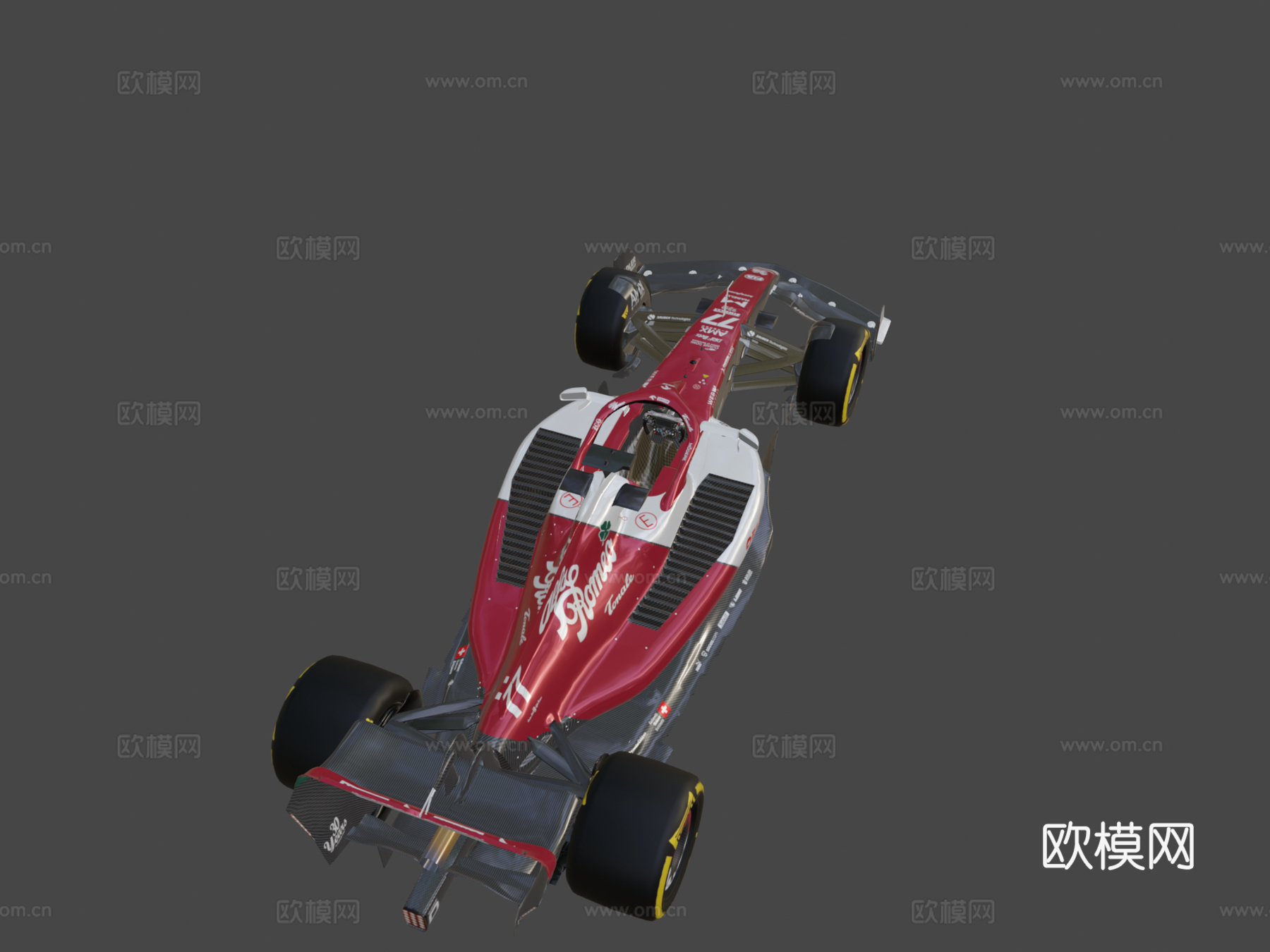 一级方程式2022阿尔法罗密欧奥伦C42赛车3d模型下载（渲染图8）