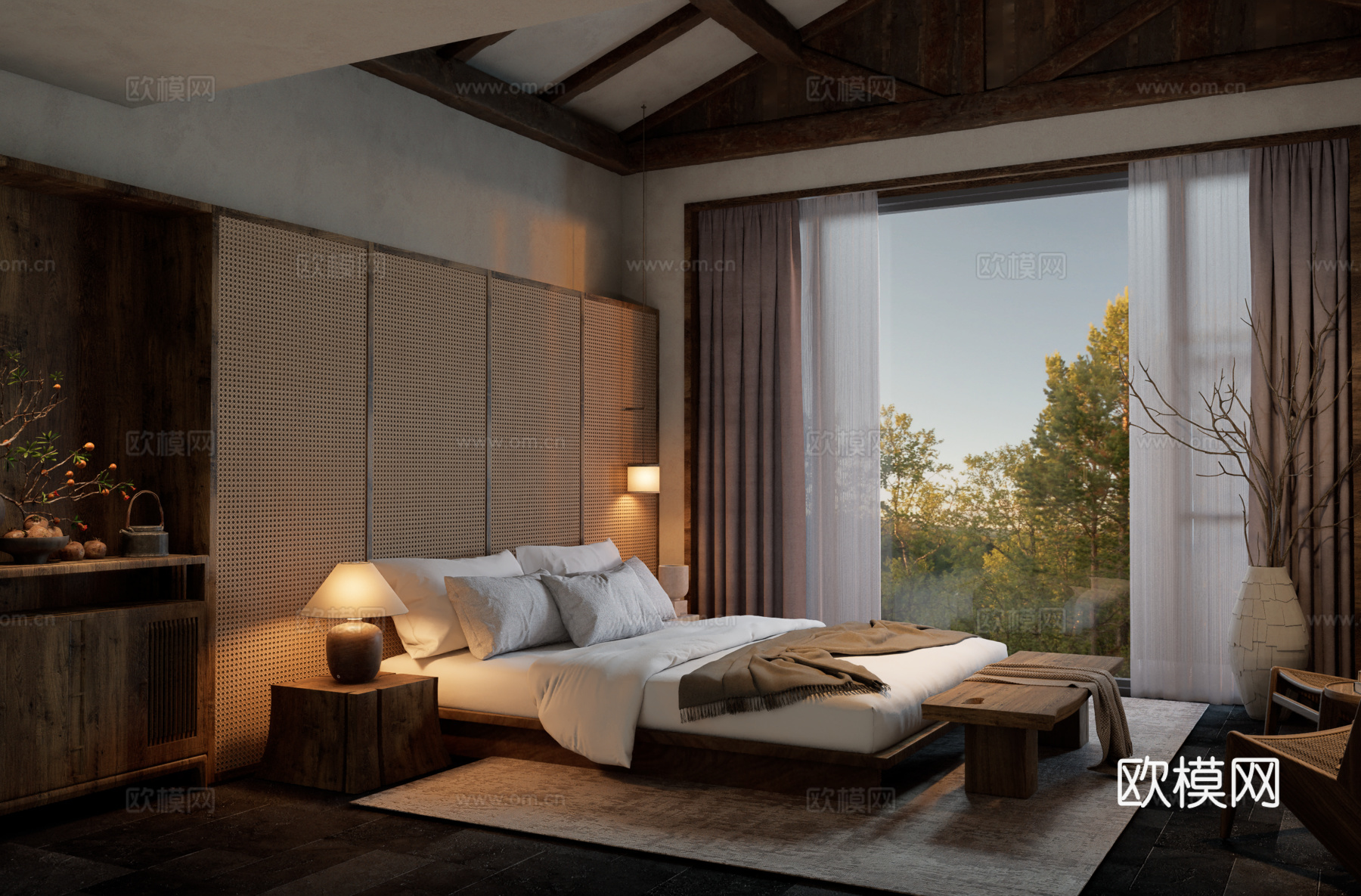 侘寂民宿su模型