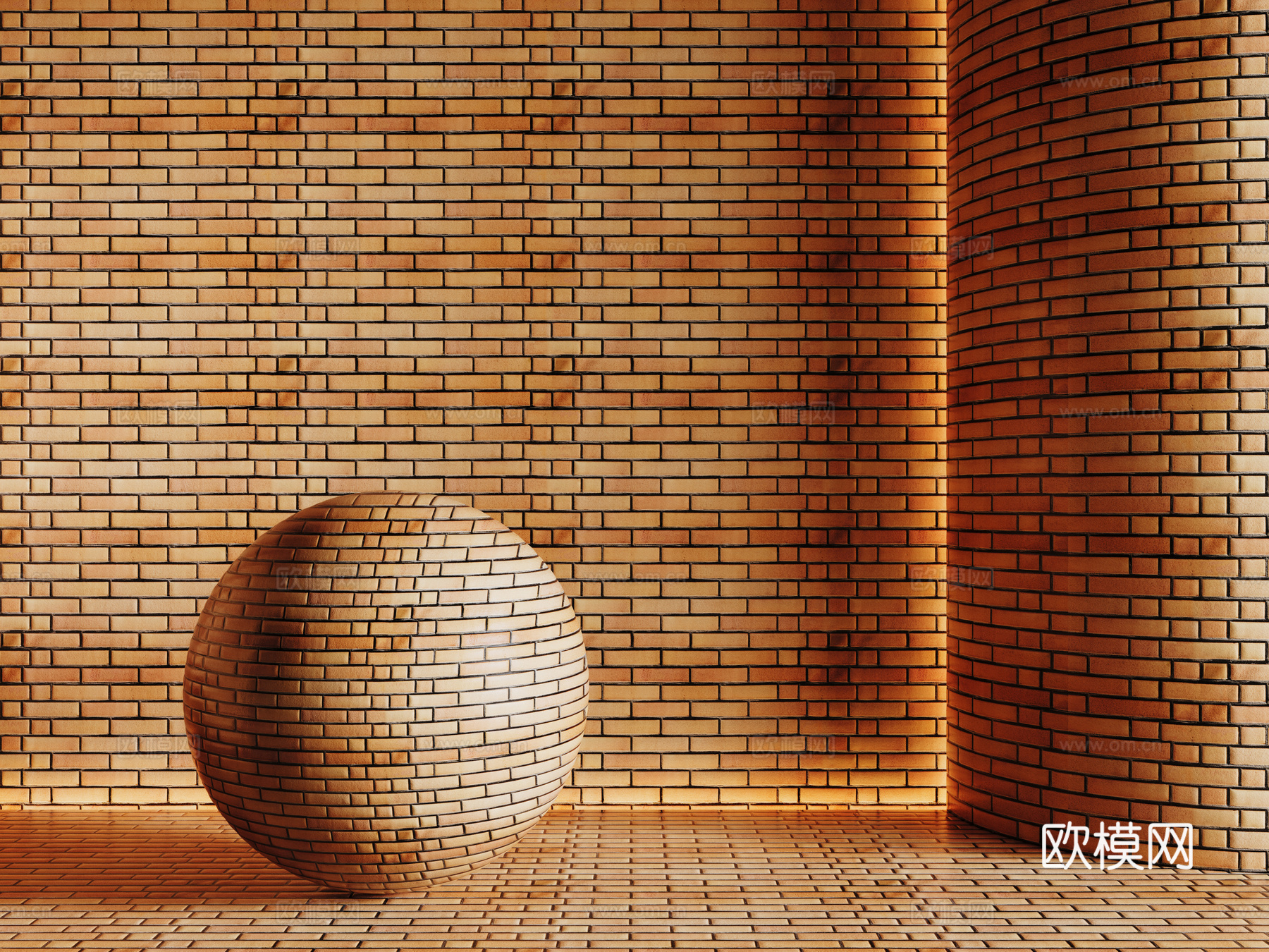 现代砖墙 红砖墙 仿古砖墙 文化砖墙 工业砖墙su模型