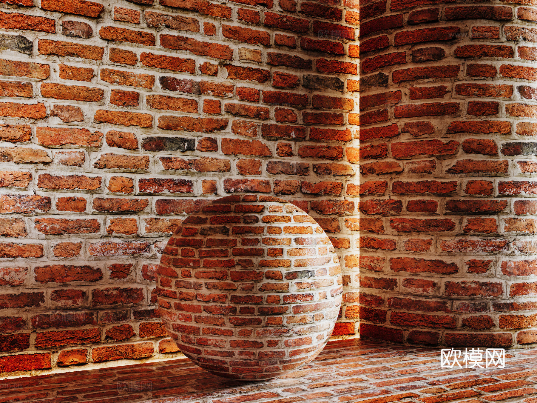 现代砖墙 红砖墙 仿古砖墙 文化砖墙 工业砖墙su模型
