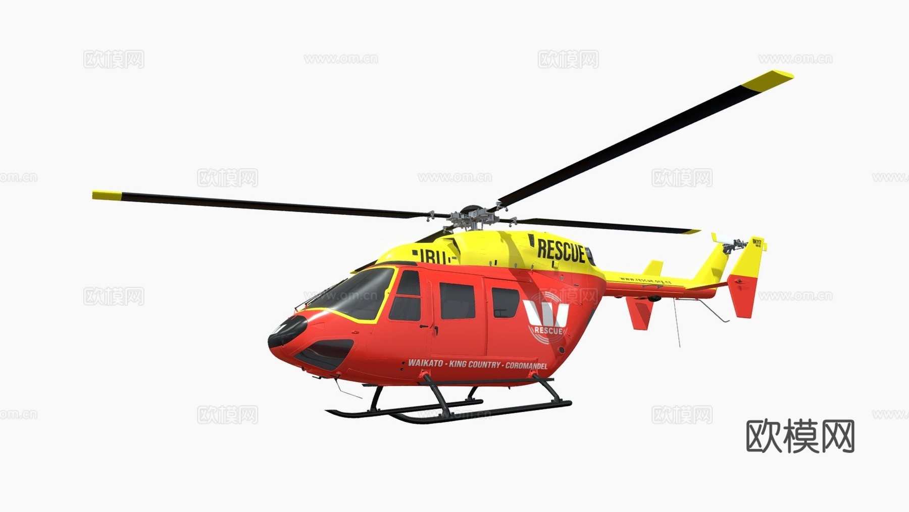 怀卡托西太平洋救援直升机3d模型下载（渲染图1）