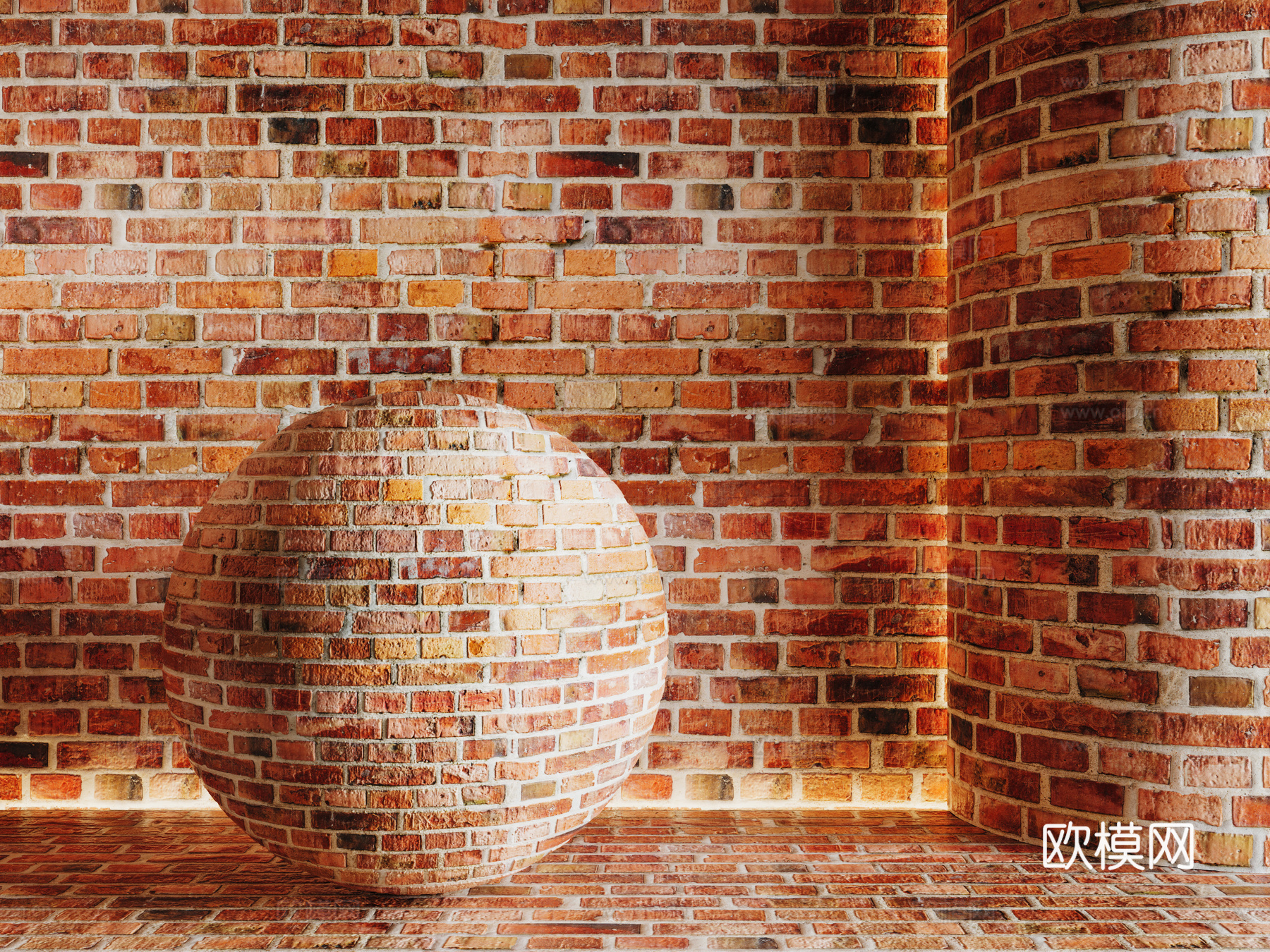 现代砖墙 红砖墙 仿古砖墙 文化砖墙 工业砖墙su模型