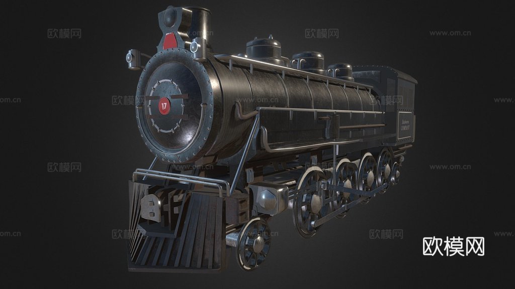 蒸汽火车[基于BR 86型]3d模型下载（渲染图1）