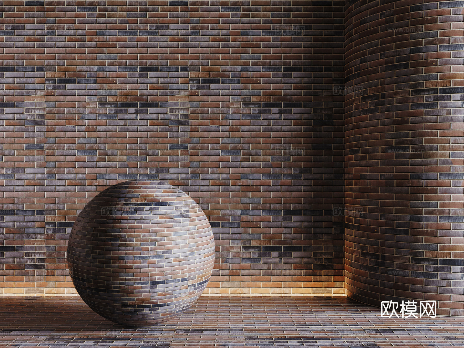 现代砖墙 红砖墙 仿古砖墙 文化砖墙 工业砖墙su模型