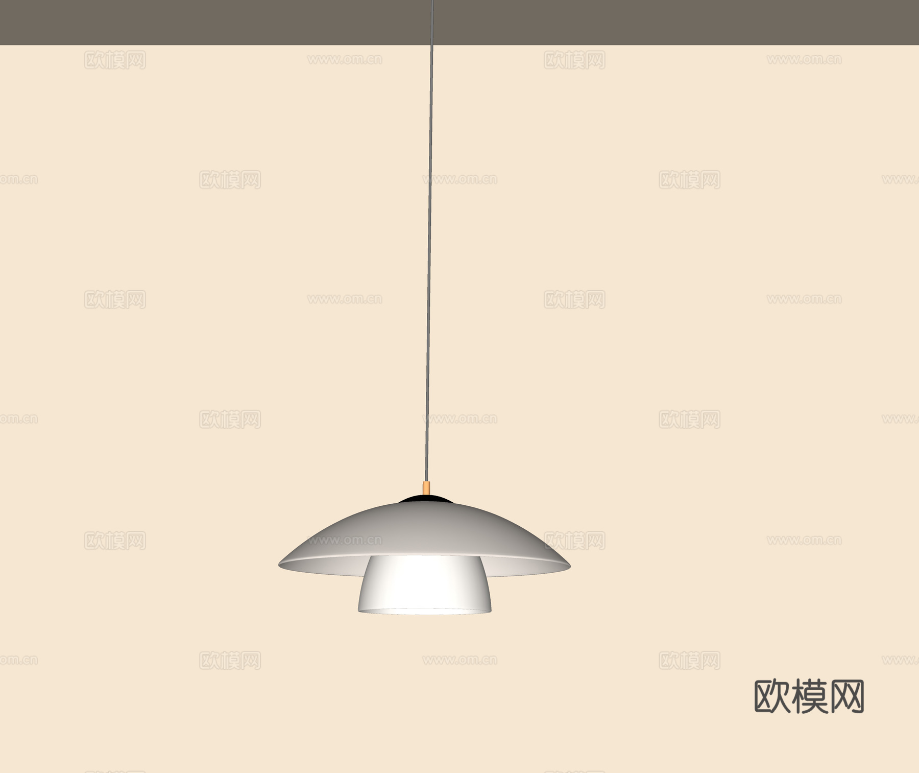 现代吊灯su模型