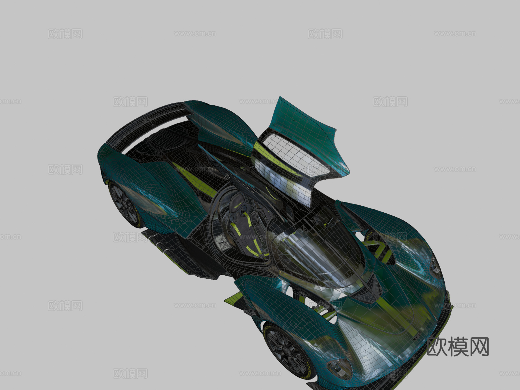 阿斯顿·马丁瓦尔基里3d模型下载（渲染图2）