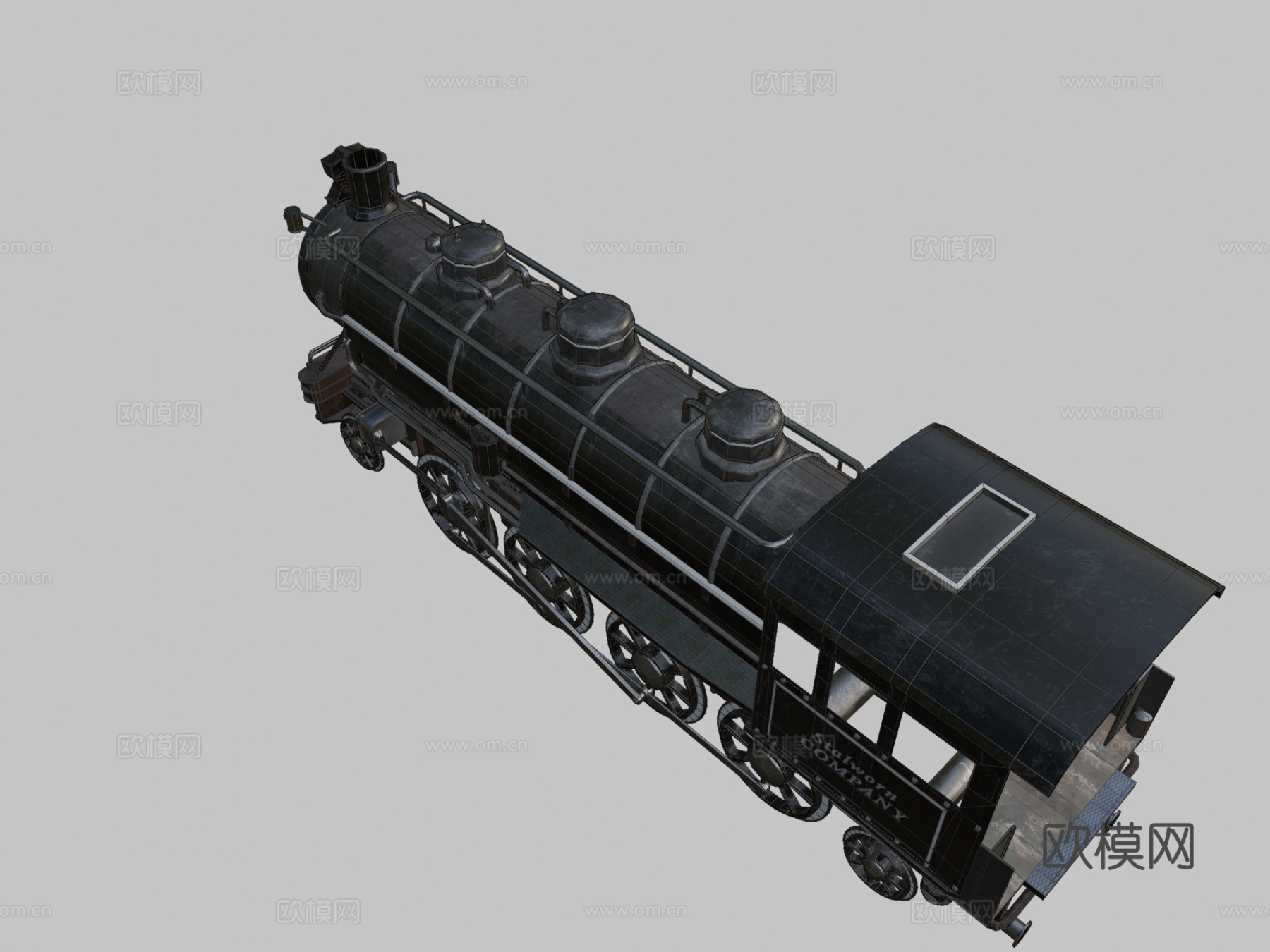 蒸汽火车[基于BR 86型]3d模型下载（渲染图2）