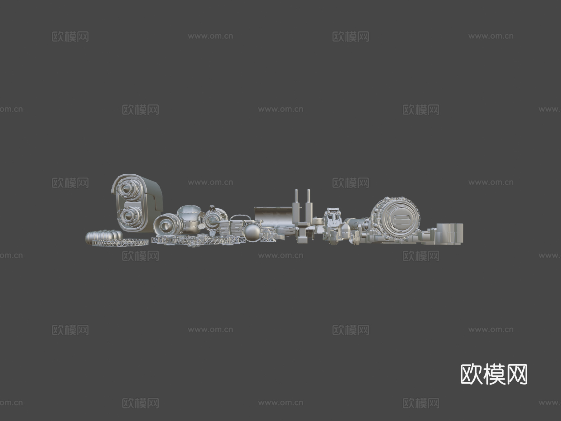 太空船部件资产包3d模型下载（渲染图6）