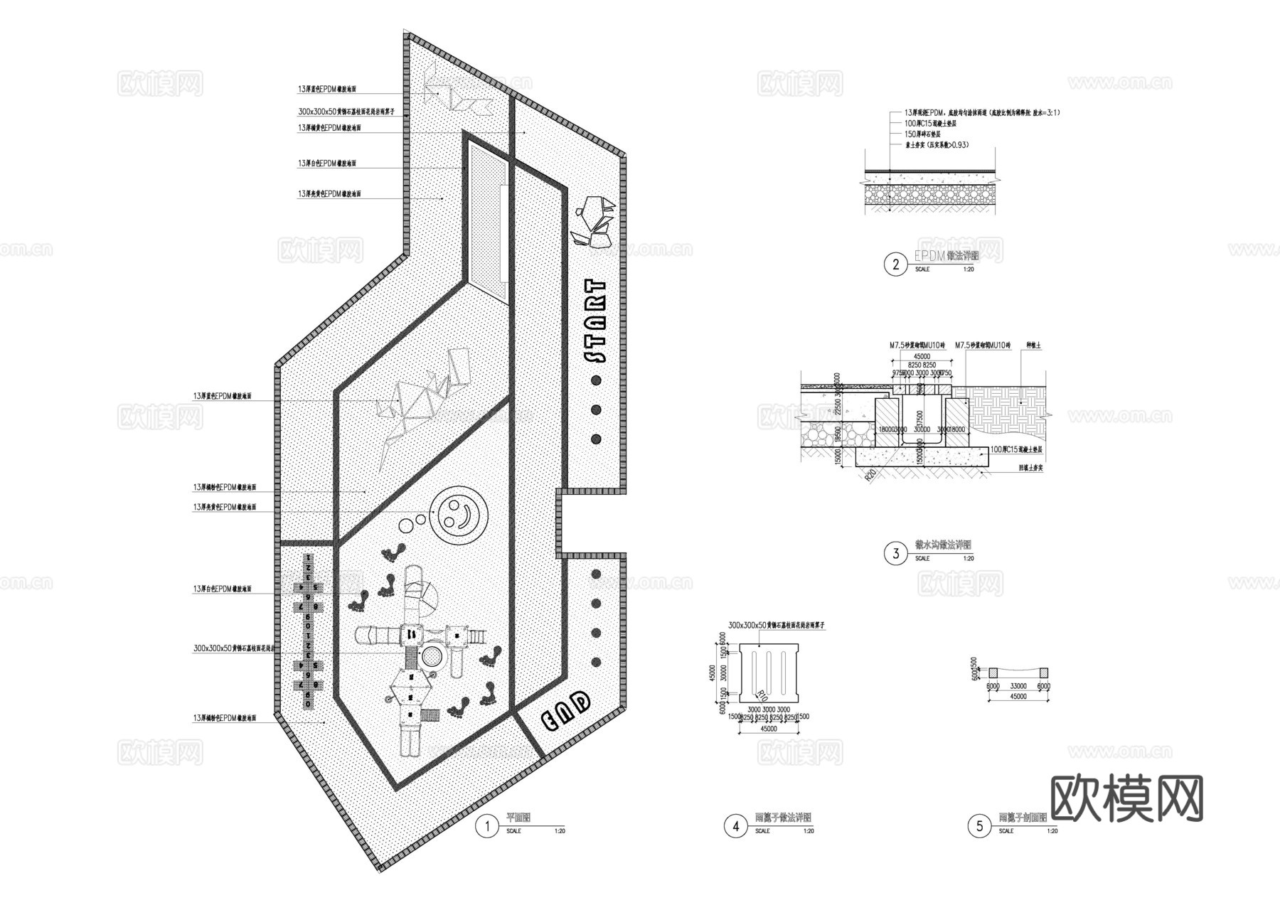 儿童公园cad施工图