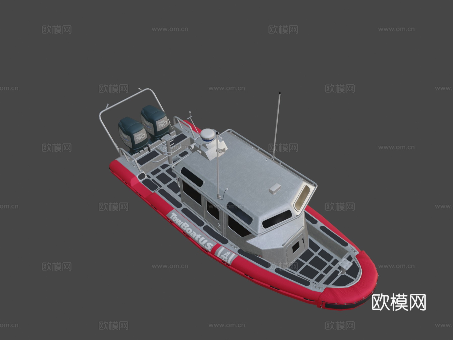 拖船3d模型下载（渲染图8）