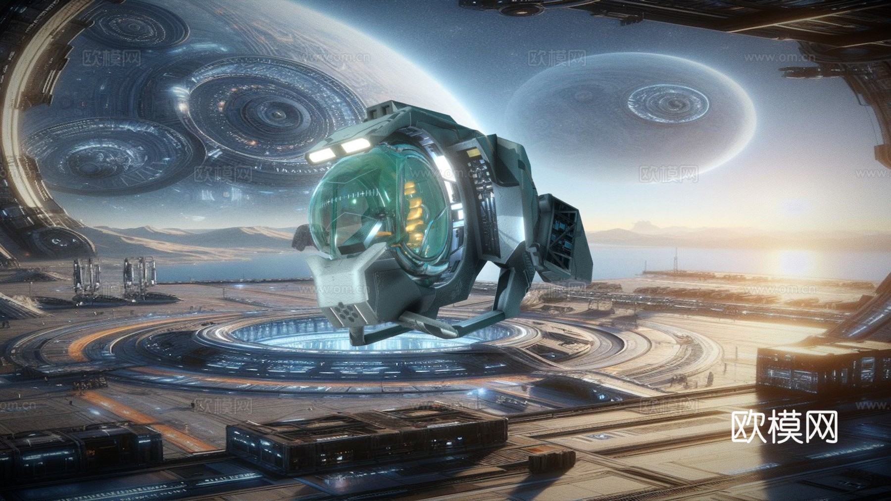 超级摩托气垫船3d模型下载（渲染图1）