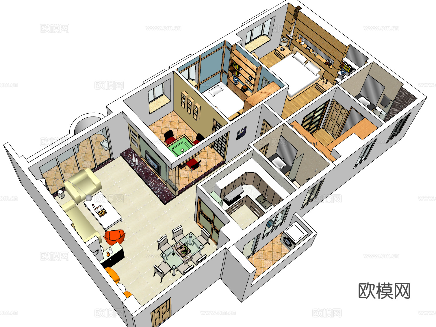 家装 家装方案 室内设计 模型su模型