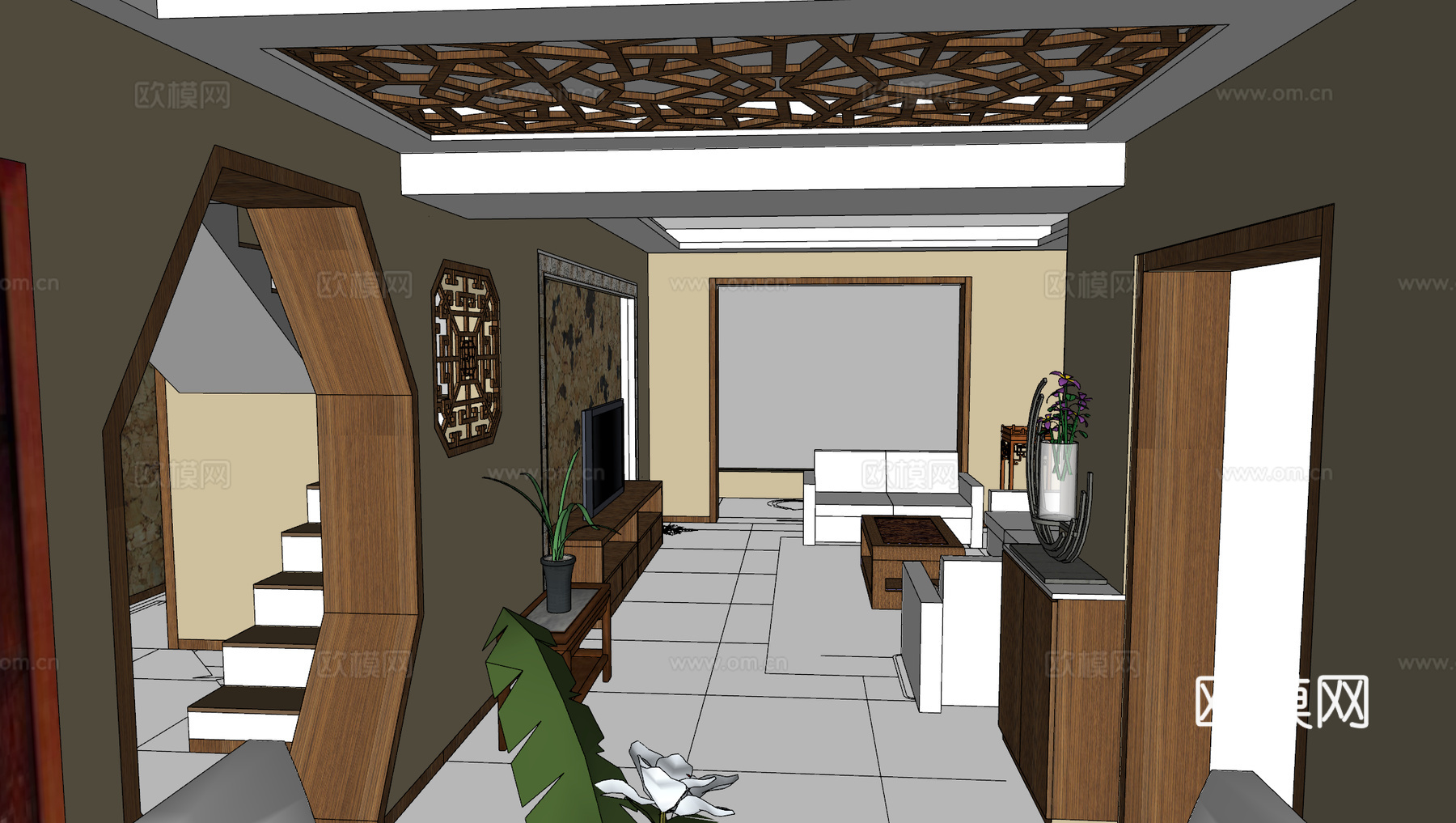 家装方案 室内设计su模型