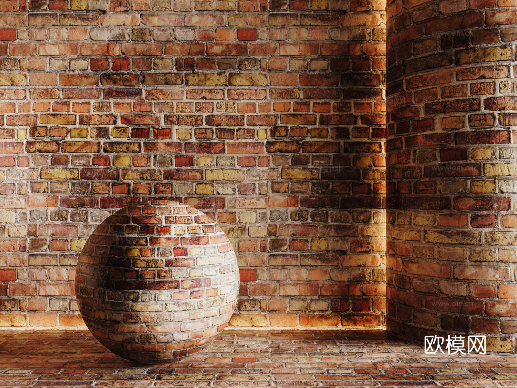 现代砖墙 红砖墙 仿古砖墙 文化砖墙 工业砖墙su模型