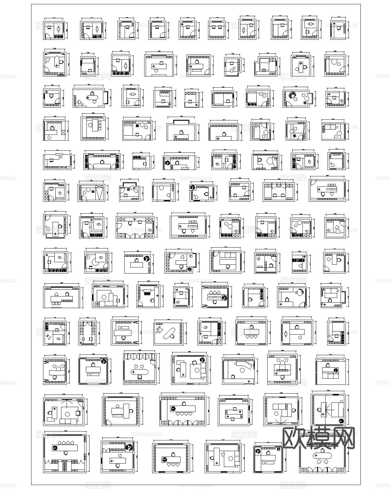 书房茶室多功能室茶台CADcad施工图