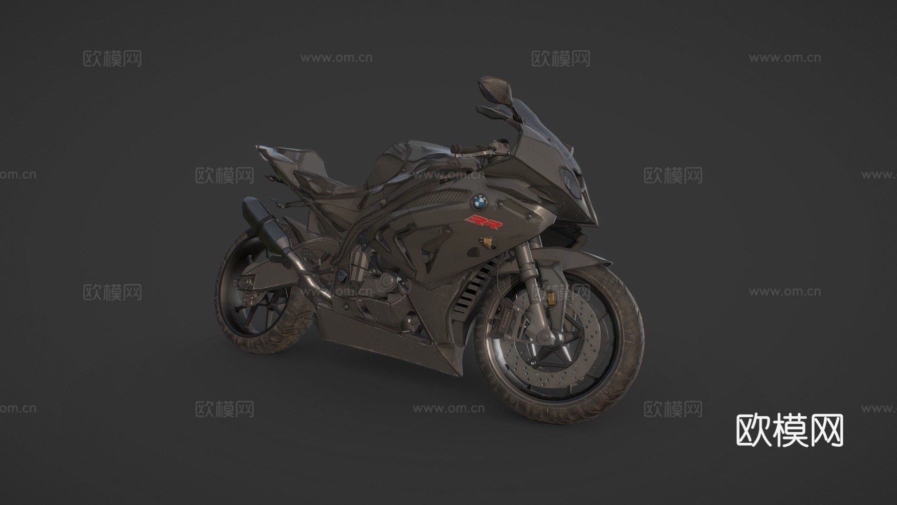 宝马S1000 RR摩托车3d模型下载（渲染图1）