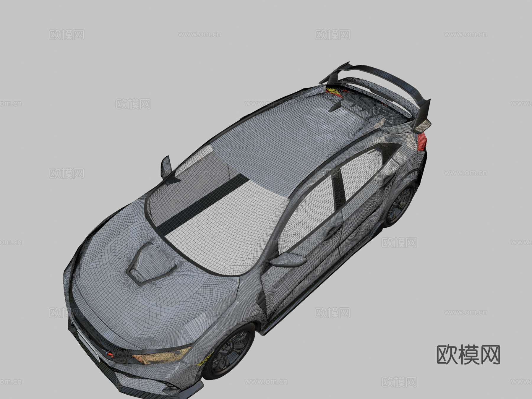 本田思域Type-R3d模型下载（渲染图2）