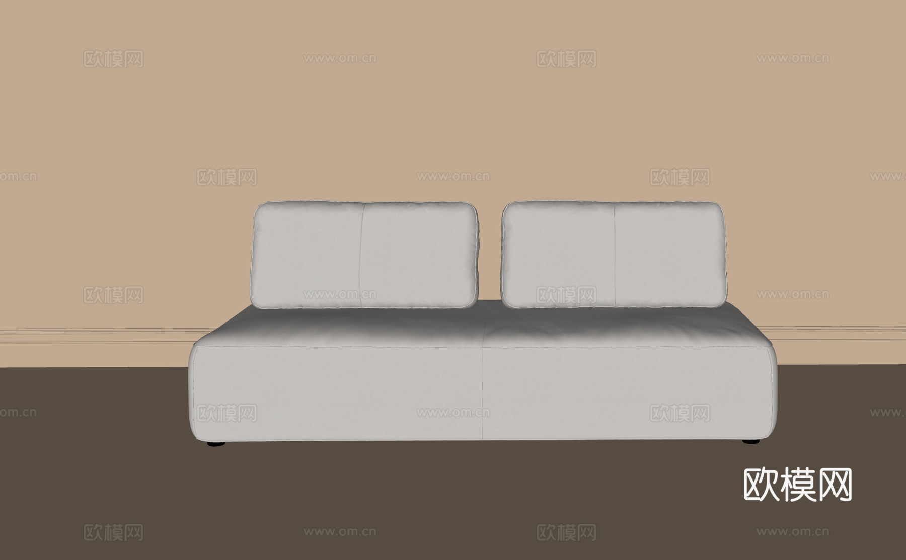 现代双人沙发su模型