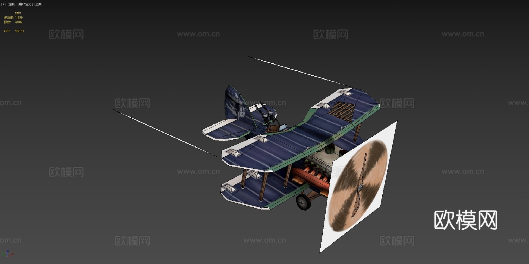 一战飞机 - NINAK3d模型下载（渲染图4）