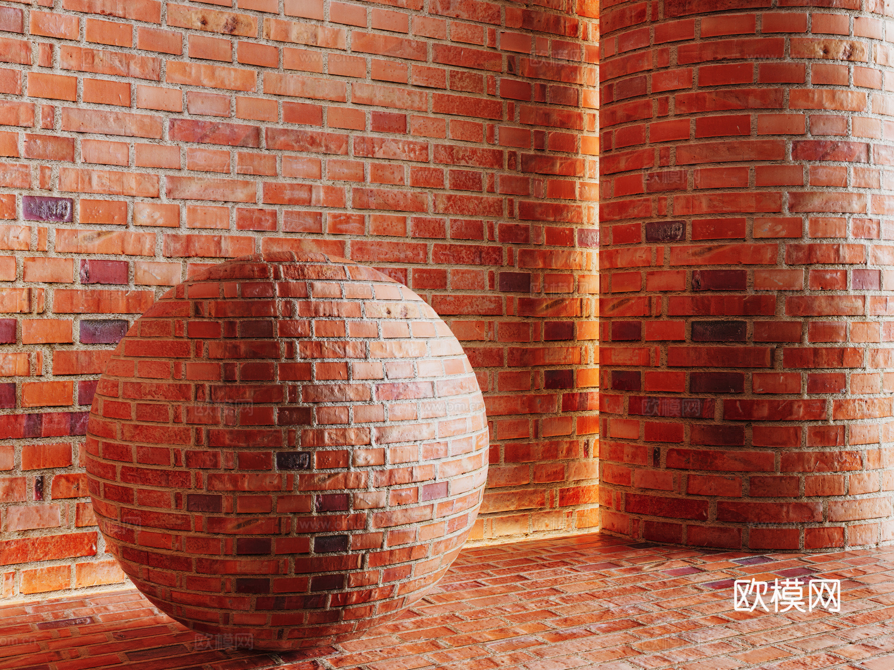 现代砖墙 红砖墙 仿古砖墙 文化砖墙 工业砖墙su模型