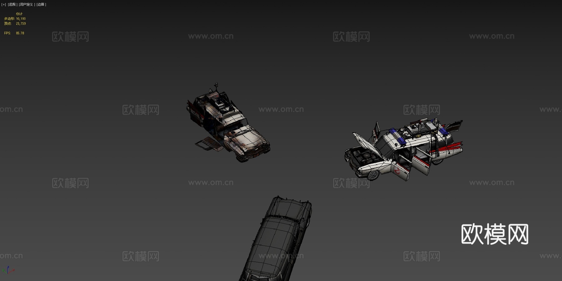 '59款凯迪拉克米勒-流星配ECTO13d模型下载（渲染图4）