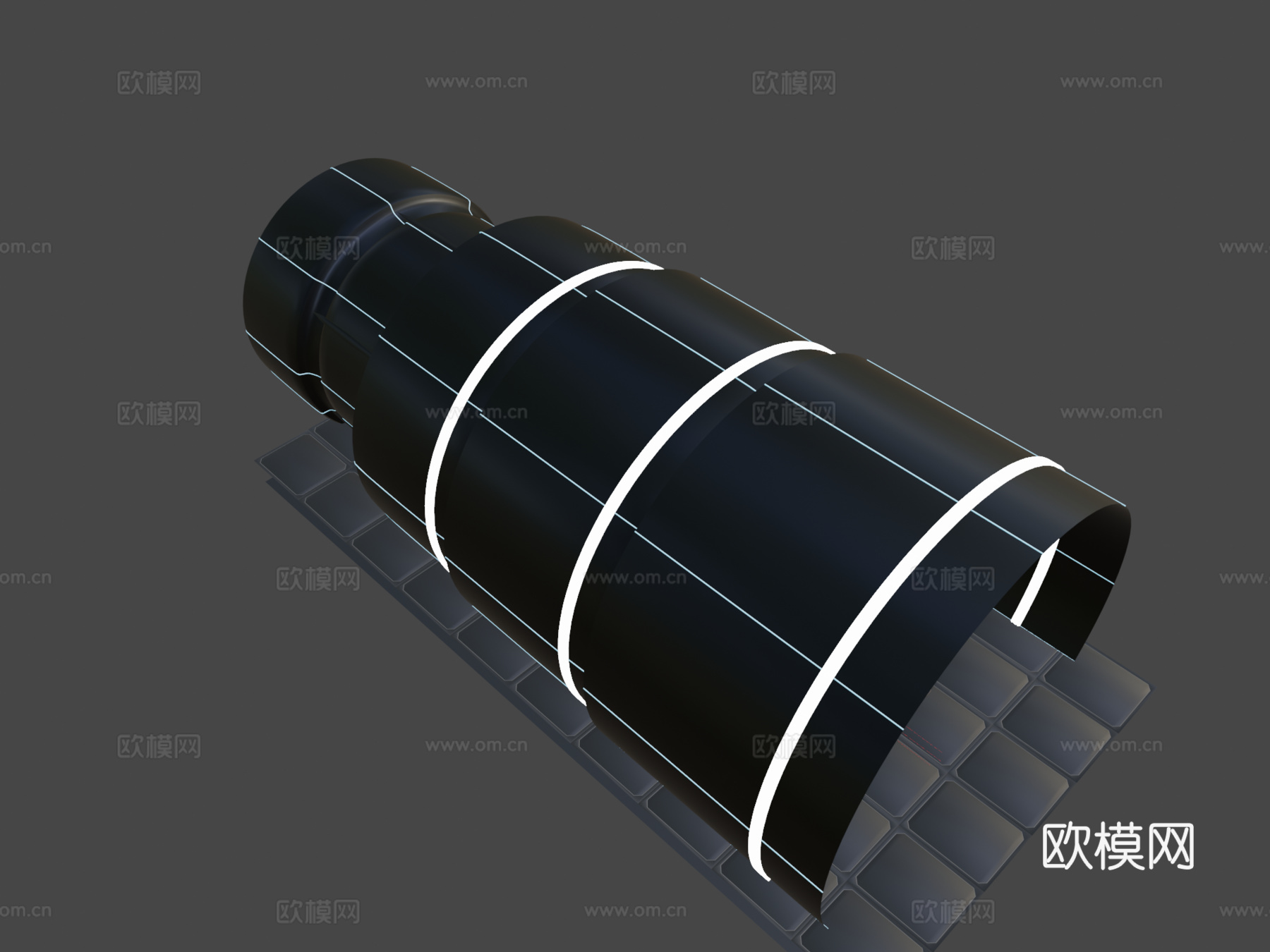 未来主义飞船3d模型下载（渲染图7）