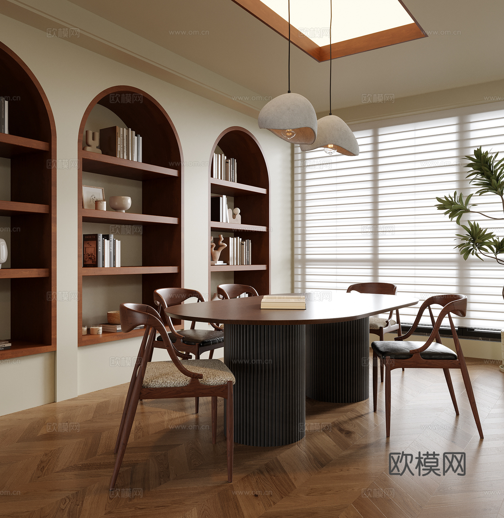 现代餐厅su模型