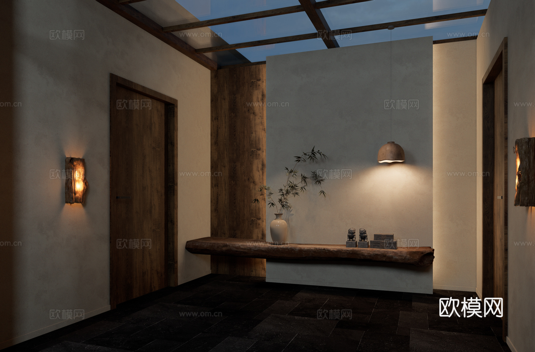 侘寂民宿su模型