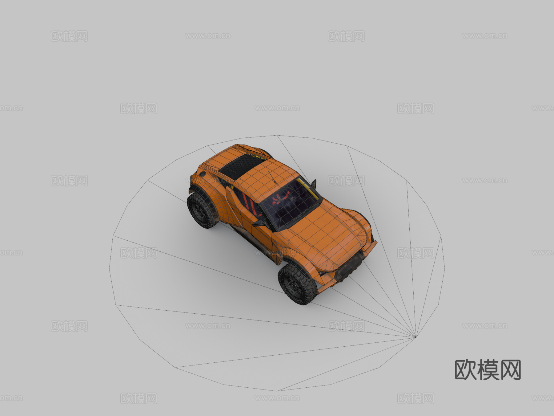 扎鲁克沙地赛车3d模型下载（渲染图2）