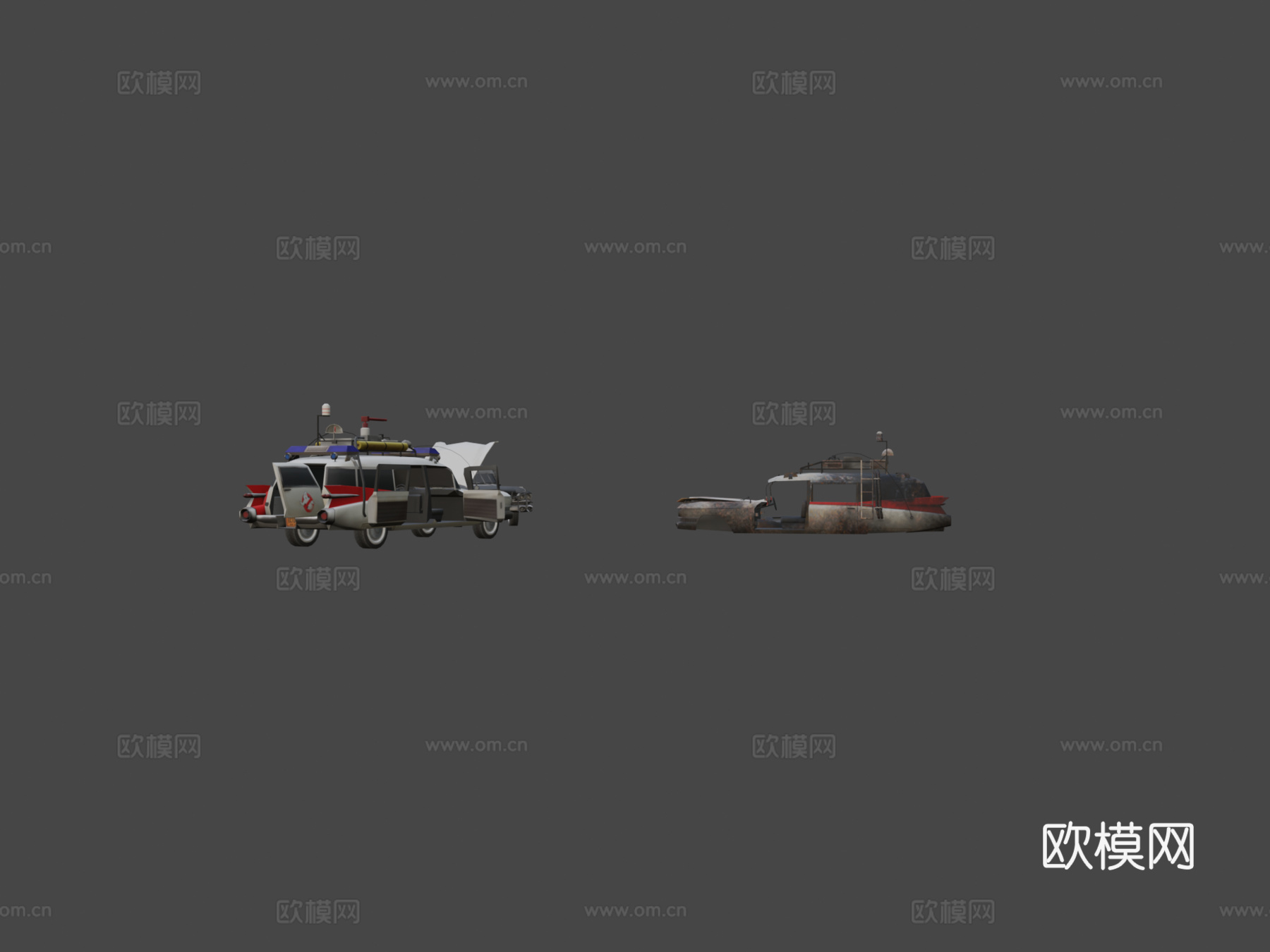 '59款凯迪拉克米勒-流星配ECTO13d模型下载（渲染图6）