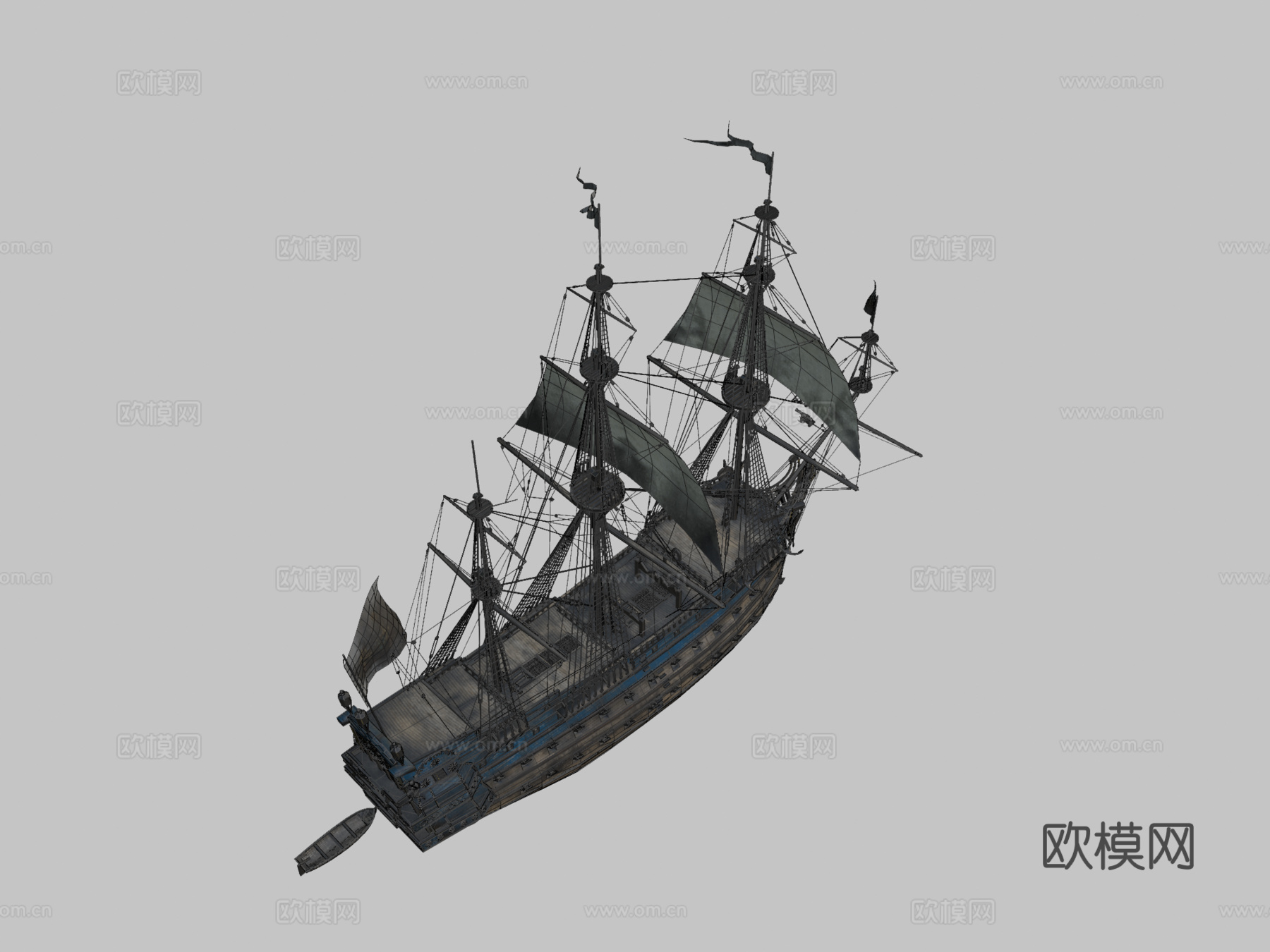 皇家舰船3d模型下载（渲染图2）