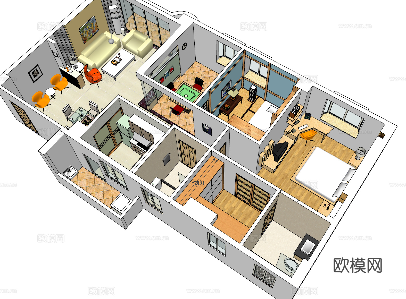 家装 家装方案 室内设计 模型su模型