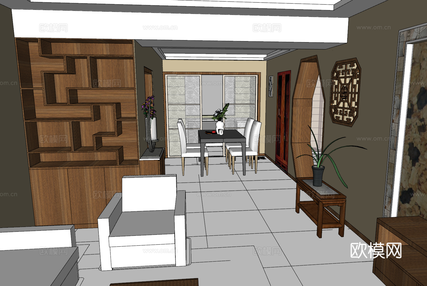 家装方案 室内设计su模型