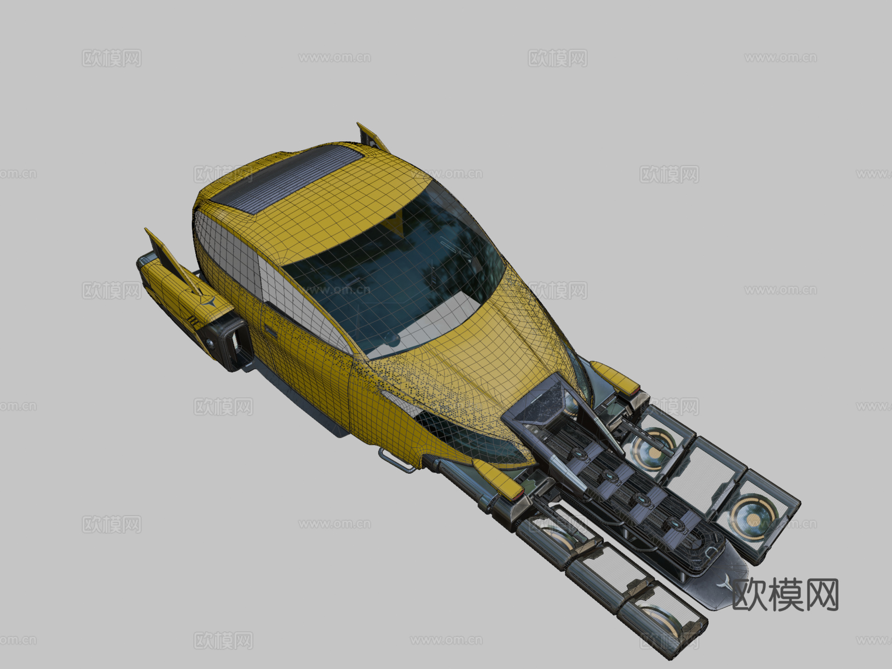 赛博车辆3d模型下载（渲染图2）