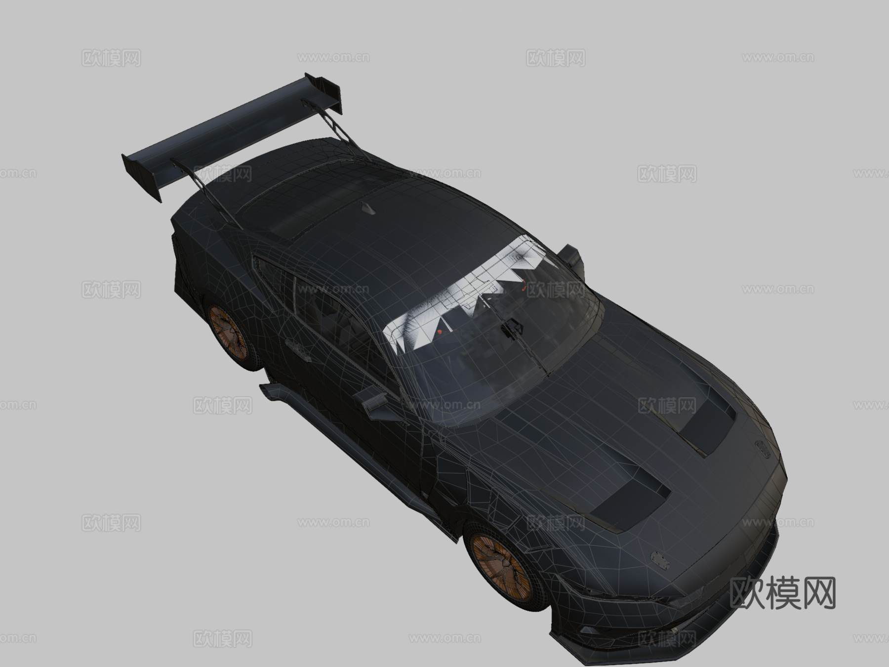 福特野马GT3（凯文（ケビン））3d模型下载（渲染图2）